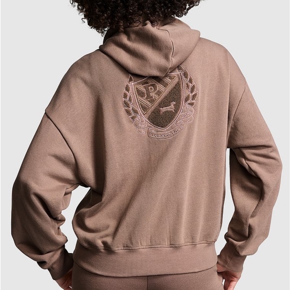 Victoria’s Secret PINK Ivy fleece campus full zip hoodie - Picture 2 of 6